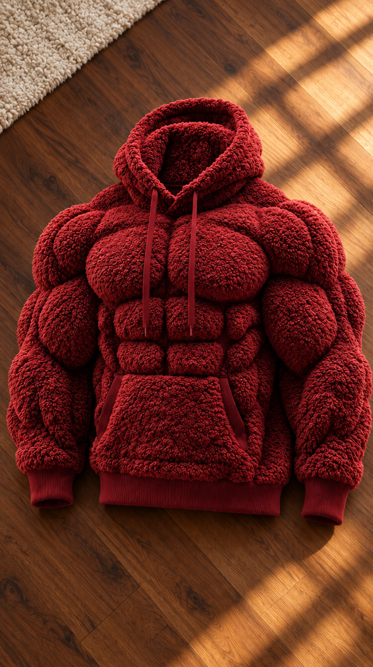 Muscle Hoodie Red