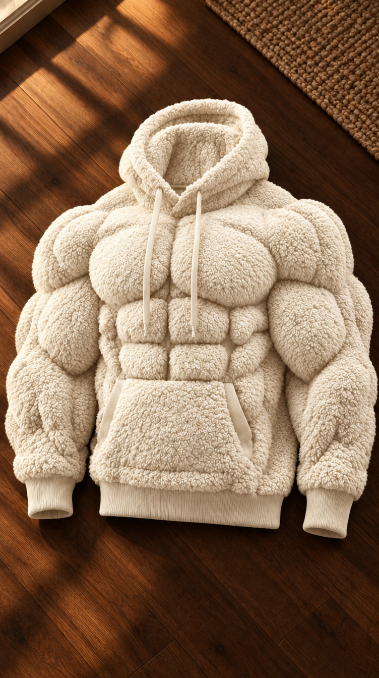 Muscle Hoodie White