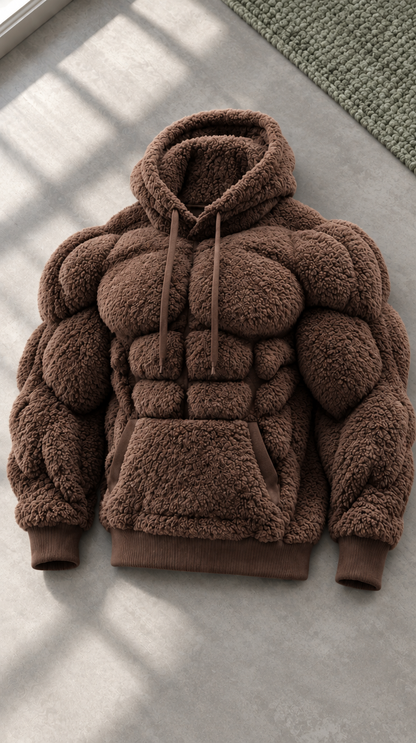 Muscle Hoodie Brown